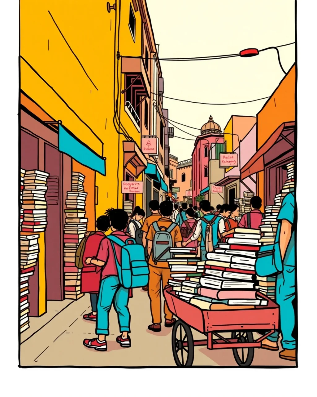 Chaura Rasta ki book bazaar shaam