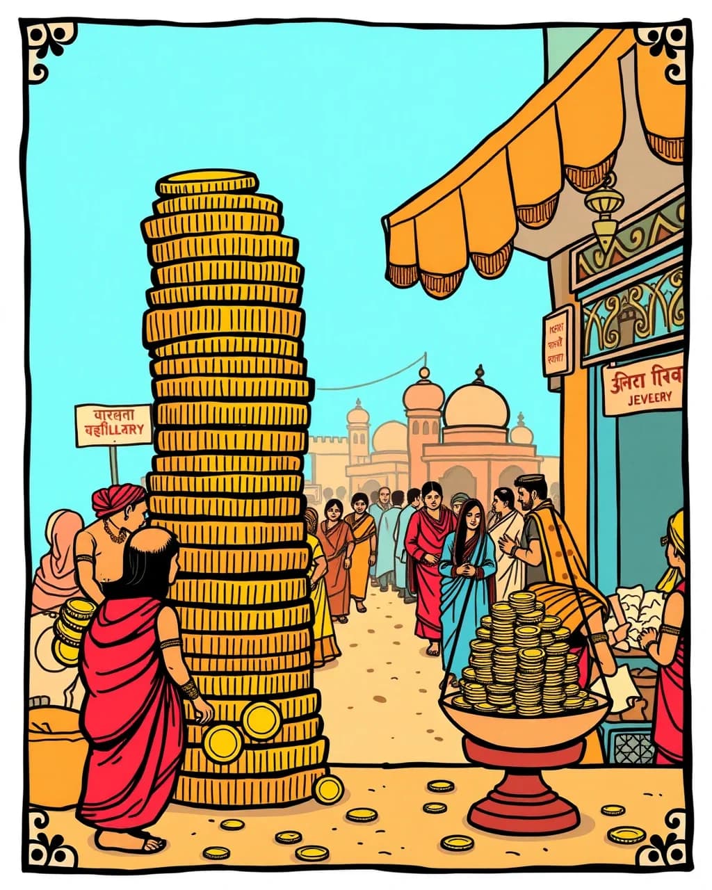 Sone ki chamak thahri, chandi phisli