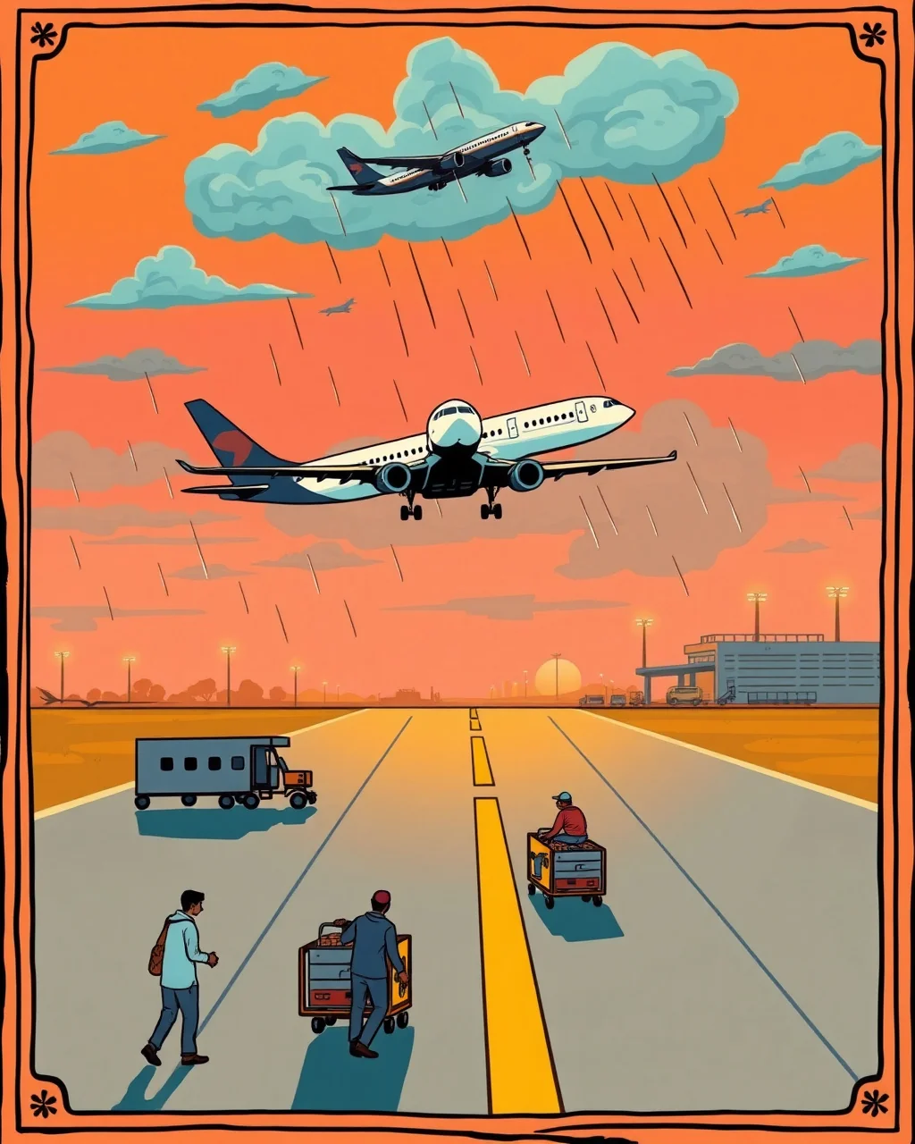 Delhi ki baarish, Jaipur ka runway busy